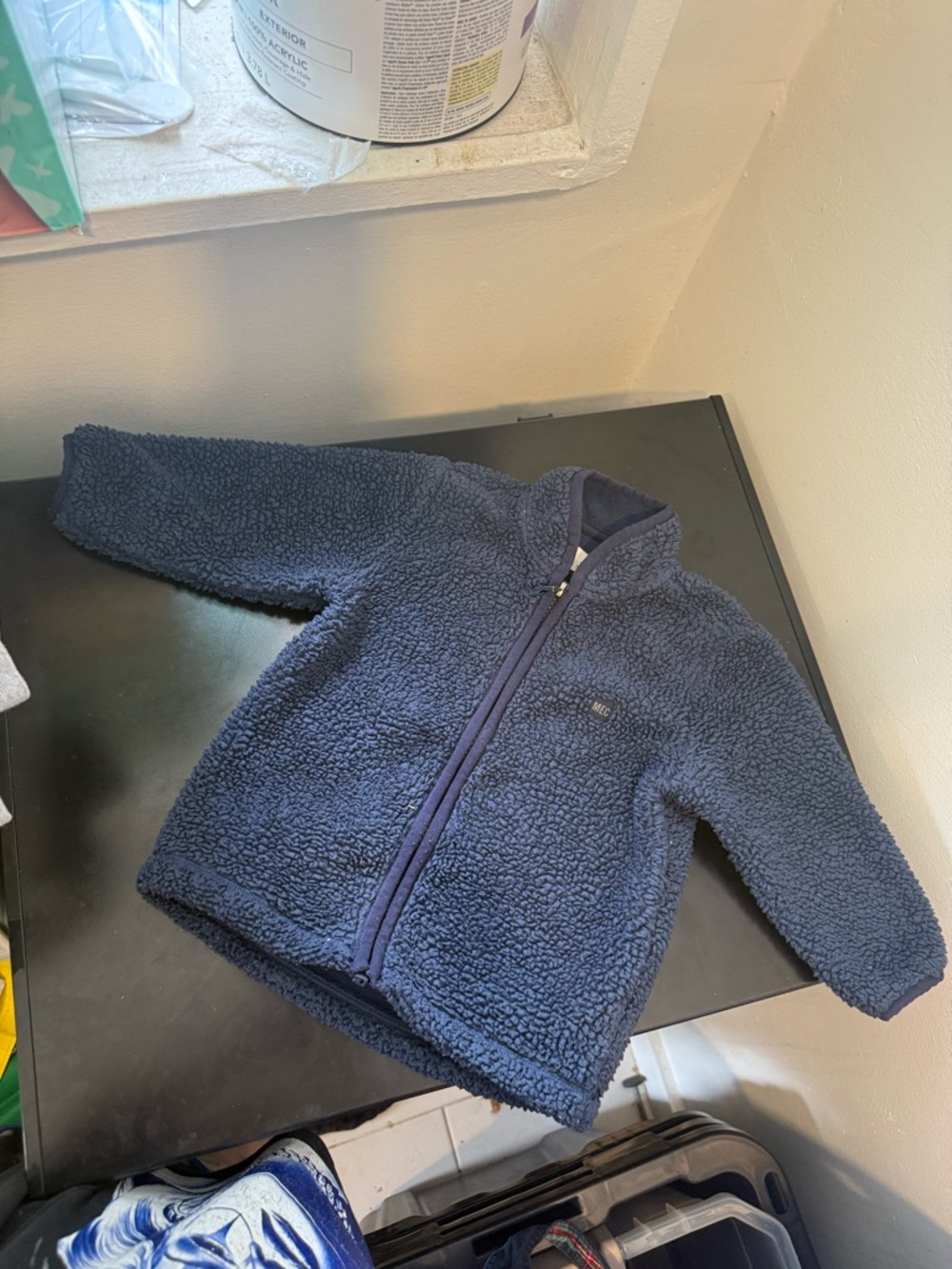 MEC Kids Navy Blue Sherpa Fleece Jacket